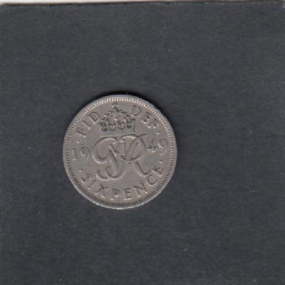 Beschrijving: 6 Pence  GEORGIUS VI 